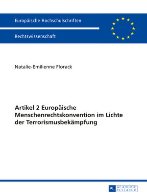 cover image of Artikel 2 Europaeische Menschenrechtskonvention im Lichte der Terrorismusbekaempfung